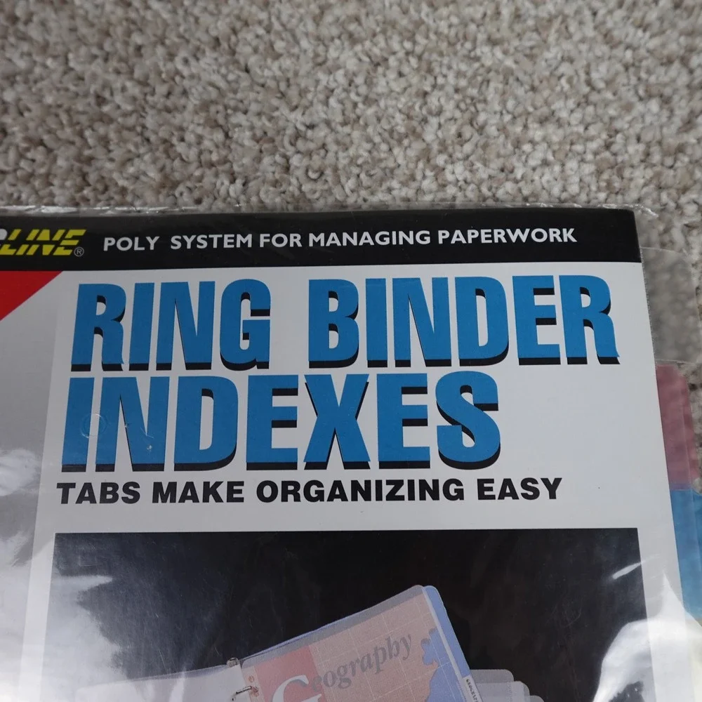 Betterline 8 Tab‎ Ring Binder Indexes Poly Dividers Assorted Colors 63830 NEW
